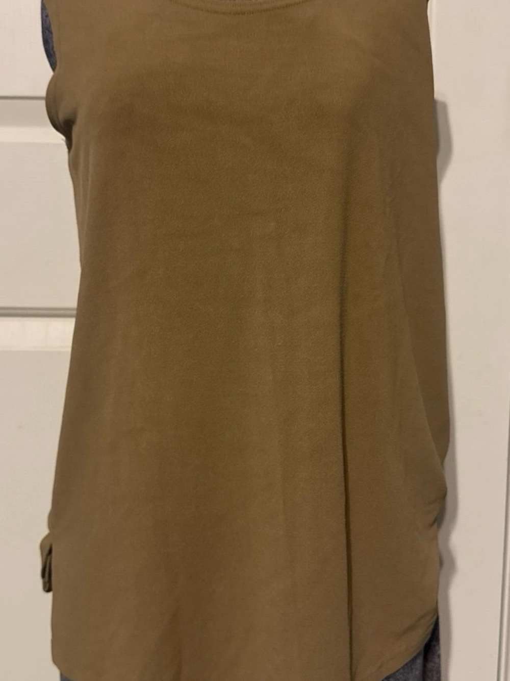Carole Little Olive-Brown Sleeveless Tank Top